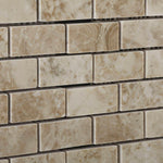 1x2 Cappuccino Marble Polished Brick Mosaic Tile 1x2 Cappuccino Marble Polished Brick Mosaic Tile - American Tile Depot