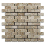 1x2 Cappuccino Marble Polished Brick Mosaic Tile 1x2 Cappuccino Marble Polished Brick Mosaic Tile - American Tile Depot