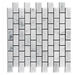 1x2 Carrara White Marble Polished Brick Mosaic Tile 1x2 Carrara White Marble Polished Brick Mosaic Tile - American Tile Depot