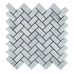 1x2 Carrara White Marble Polished Herringbone Mosaic Tile 1x2 Carrara White Marble Polished Herringbone Mosaic Tile - American Tile Depot