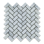1x2 Carrara White Marble Polished Herringbone Mosaic Tile 1x2 Carrara White Marble Polished Herringbone Mosaic Tile - American Tile Depot