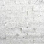 1x2 Carrara White Marble Split-Faced Mosaic Tile 1x2 Carrara White Marble Split-Faced Mosaic Tile - American Tile Depot