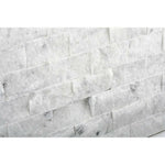 1x2 Carrara White Marble Split-Faced Mosaic Tile 1x2 Carrara White Marble Split-Faced Mosaic Tile - American Tile Depot