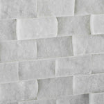 1x2 Carrara White Marble Split-Faced Mosaic Tile 1x2 Carrara White Marble Split-Faced Mosaic Tile - American Tile Depot