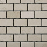 1x2 Crema Marfil Marble Honed Brick Mosaic Tile 1x2 Crema Marfil Marble Honed Brick Mosaic Tile - American Tile Depot