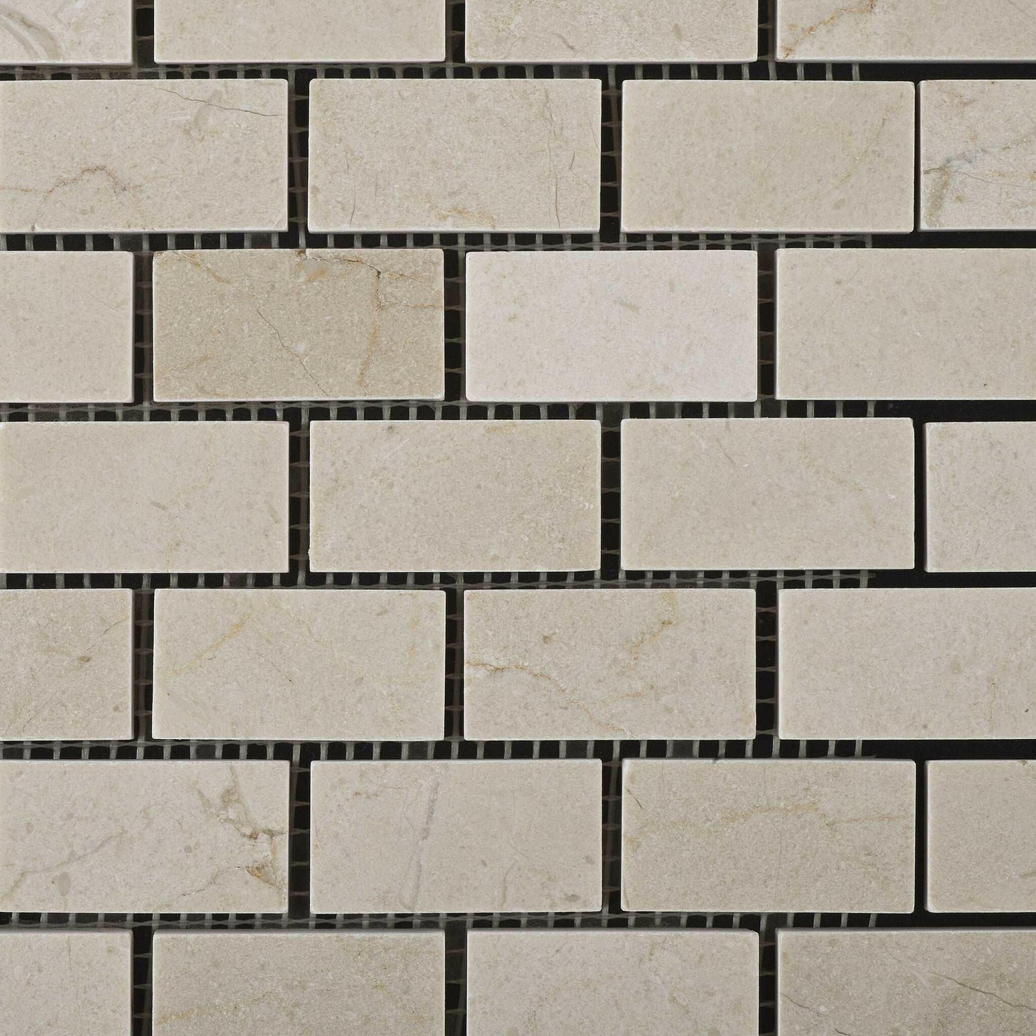 1x2 Crema Marfil Marble Honed Brick Mosaic Tile 1x2 Crema Marfil Marble Honed Brick Mosaic Tile - American Tile Depot