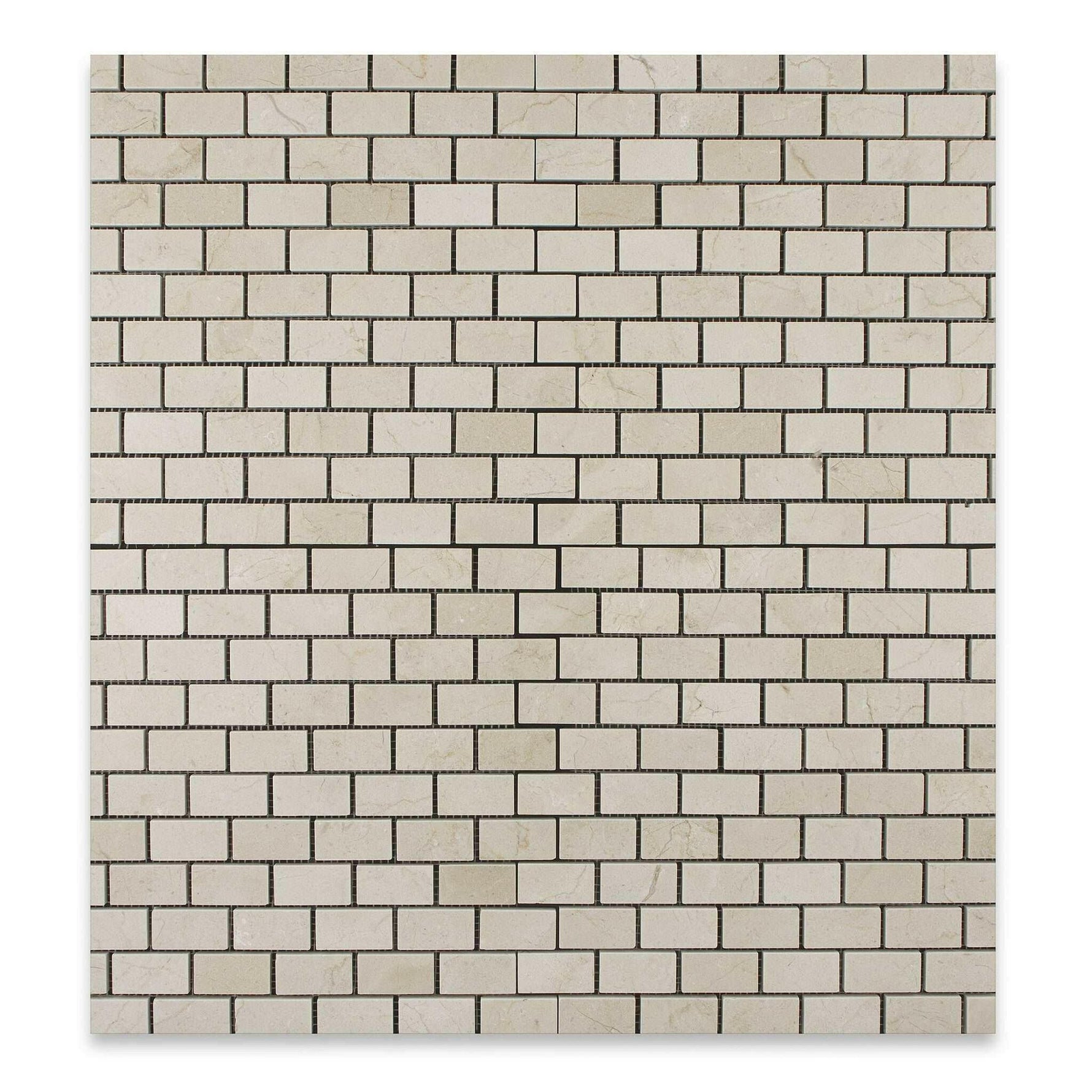 1x2 Crema Marfil Marble Honed Brick Mosaic Tile 1x2 Crema Marfil Marble Honed Brick Mosaic Tile - American Tile Depot