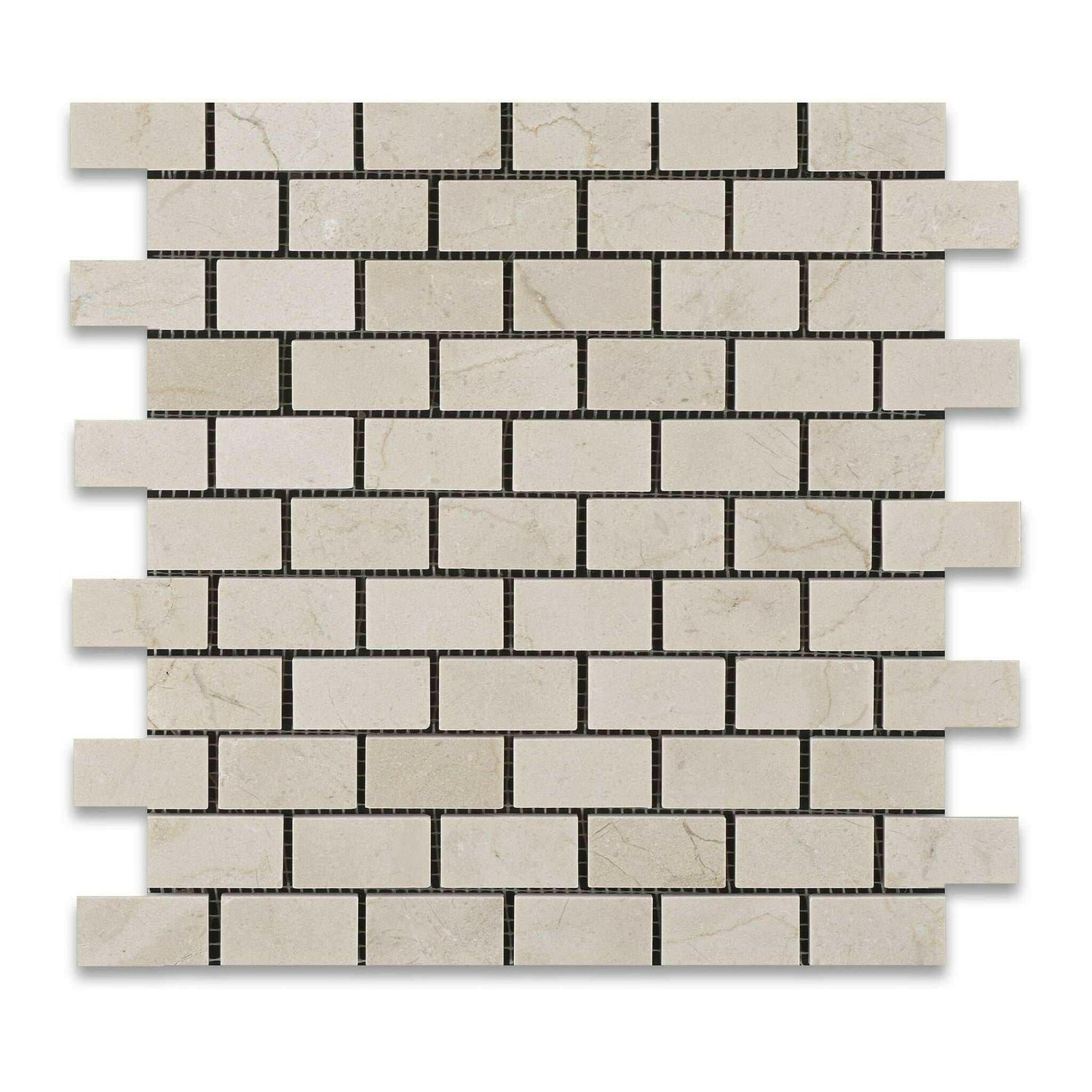 1x2 Crema Marfil Marble Honed Brick Mosaic Tile 1x2 Crema Marfil Marble Honed Brick Mosaic Tile - American Tile Depot