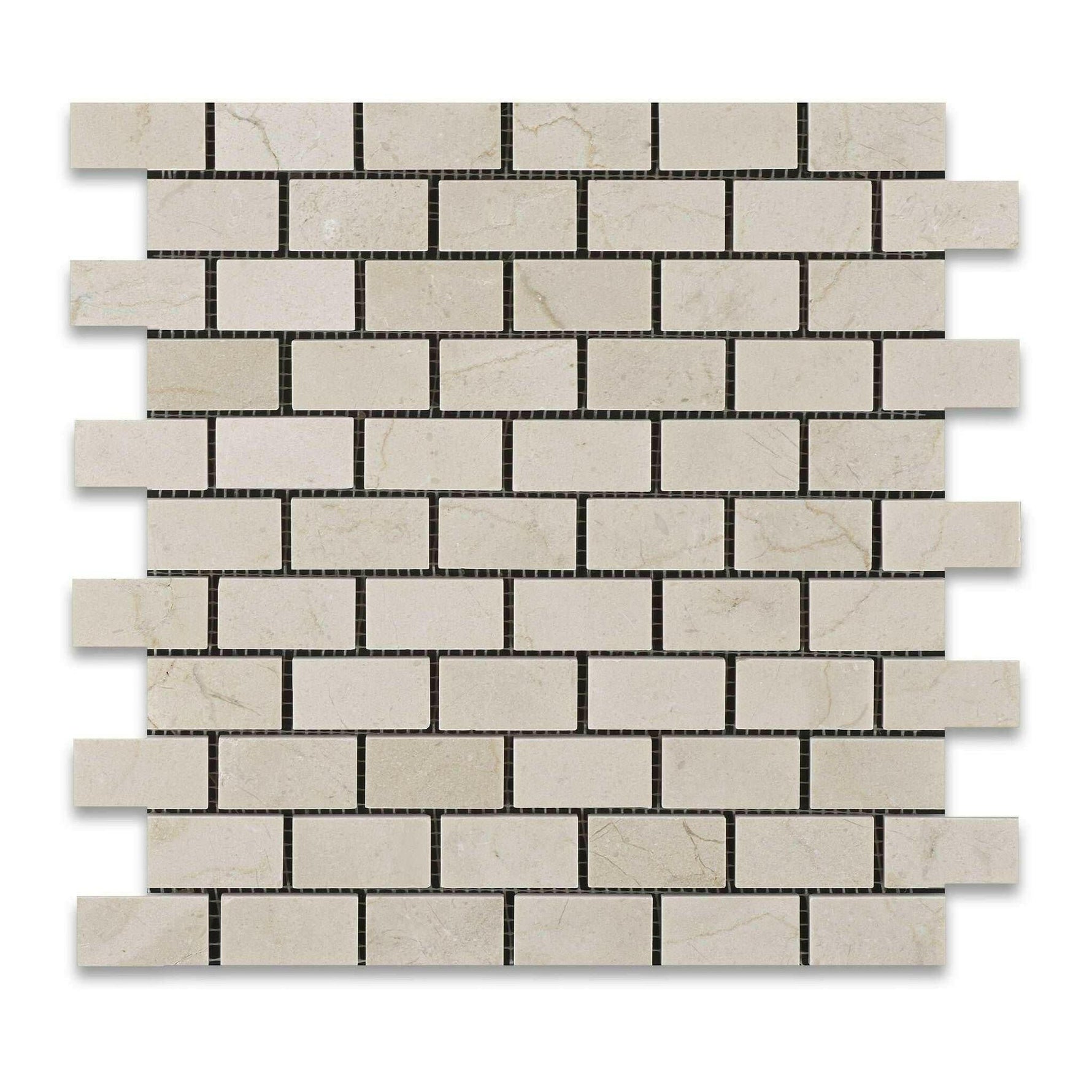1x2 Crema Marfil Marble Honed Brick Mosaic Tile 1x2 Crema Marfil Marble Honed Brick Mosaic Tile - American Tile Depot