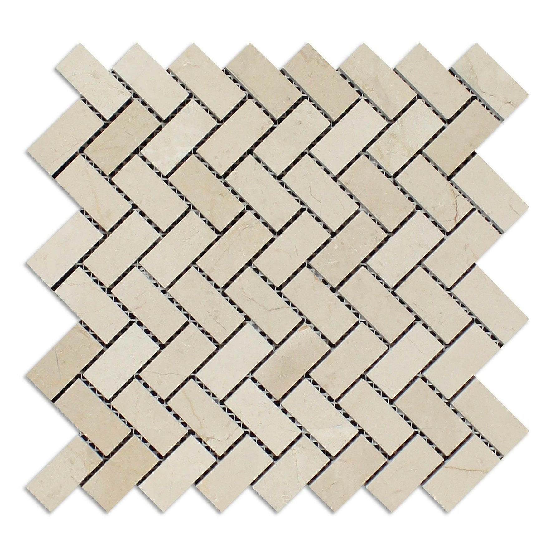 1x2 Crema Marfil Marble Honed Herringbone Mosaic Tile 1x2 Crema Marfil Marble Honed Herringbone Mosaic Tile - American Tile Depot