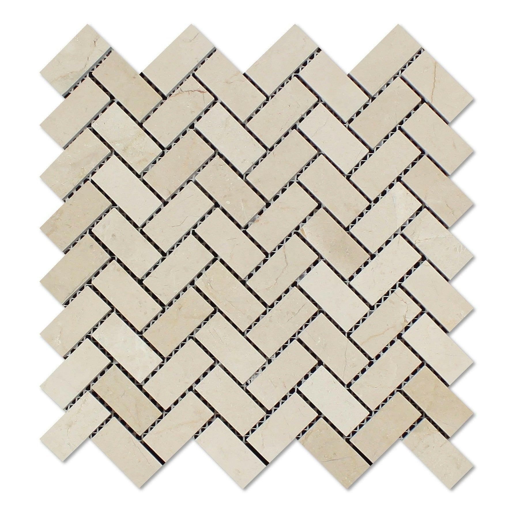 1x2 Crema Marfil Marble Honed Herringbone Mosaic Tile 1x2 Crema Marfil Marble Honed Herringbone Mosaic Tile - American Tile Depot
