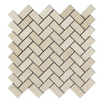 1x2 Crema Marfil Marble Polished Herringbone Mosaic Tile 1x2 Crema Marfil Marble Polished Herringbone Mosaic Tile - American Tile Depot