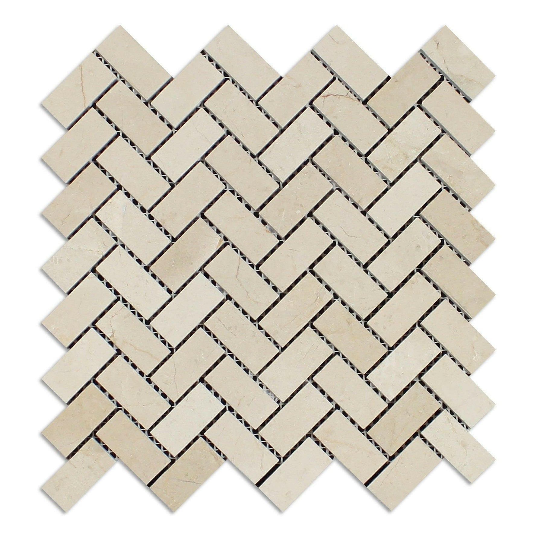 1x2 Crema Marfil Marble Polished Herringbone Mosaic Tile 1x2 Crema Marfil Marble Polished Herringbone Mosaic Tile - American Tile Depot