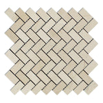 1x2 Crema Marfil Marble Polished Herringbone Mosaic Tile 1x2 Crema Marfil Marble Polished Herringbone Mosaic Tile - American Tile Depot