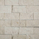 1x2 Crema Marfil Marble Split-Faced Mosaic Tile 1x2 Crema Marfil Marble Split-Faced Mosaic Tile - American Tile Depot