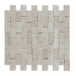 1x2 Crema Marfil Marble Split-Faced Mosaic Tile 1x2 Crema Marfil Marble Split-Faced Mosaic Tile - American Tile Depot