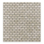 1x2 Crema Marfil Marble Tumbled Brick Mosaic Tile 1x2 Crema Marfil Marble Tumbled Brick Mosaic Tile - American Tile Depot