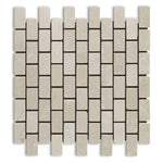 1x2 Crema Marfil Marble Tumbled Brick Mosaic Tile 1x2 Crema Marfil Marble Tumbled Brick Mosaic Tile - American Tile Depot