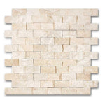 1x2 Diano Royal (Queen Beige) Marble Split-Faced Mosaic Tile 1x2 Diano Royal (Queen Beige) Marble Split-Faced Mosaic Tile - American Tile Depot