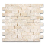 1x2 Diano Royal (Queen Beige) Marble Split-Faced Mosaic Tile 1x2 Diano Royal (Queen Beige) Marble Split-Faced Mosaic Tile - American Tile Depot