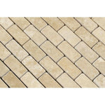 1x2 Durango Cream Travertine Tumbled Brick Mosaic Tile - American Tile Depot