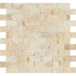 1x2 Honey Onyx Split-Faced Brick Mosaic Tile 1x2 Honey Onyx Split-Faced Brick Mosaic Tile - American Tile Depot