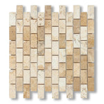 1x2 Latravonya Travertine Filled & Honed Brick Mosaic Tile - American Tile Depot
