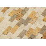 1x2 Mixed Travertine Split-Faced Brick Mosaic Tile 1x2 Mixed Travertine Split-Faced Brick Mosaic Tile - American Tile Depot