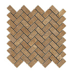 1x2 Noce Travertine Tumbled Herringbone Mosaic Tile 1x2 Noce Travertine Tumbled Herringbone Mosaic Tile - American Tile Depot