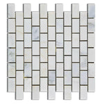 1x2 Oriental White / Asian Statuary Marble Polished Brick Mosaic Tile 1x2 Oriental White / Asian Statuary Marble Polished Brick Mosaic Tile - American Tile Depot