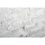 1x2 Oriental White / Asian Statuary Marble Split-Faced Mosaic Tile - American Tile Depot