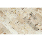 1x2 Philadelphia Travertine Split-Faced Brick Mosaic Tile 1x2 Philadelphia Travertine Split-Faced Brick Mosaic Tile - American Tile Depot