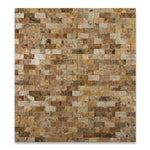 1x2 Scabos Travertine Split-Faced Brick Mosaic Tile 1x2 Scabos Travertine Split-Faced Brick Mosaic Tile - American Tile Depot