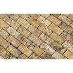 1x2 Scabos Travertine Tumbled Brick Mosaic Tile 1x2 Scabos Travertine Tumbled Brick Mosaic Tile - American Tile Depot