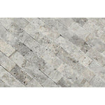 1x2 Silver Travertine Split-Faced Mosaic Tile 1x2 Silver Travertine Split-Faced Mosaic Tile - American Tile Depot