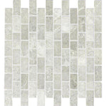 1x2 Tundra Gray (Atlantic Gray) Marble Honed Brick Mosaic Tile 1x2 Tundra Gray (Atlantic Gray) Marble Honed Brick Mosaic Tile - American Tile Depot