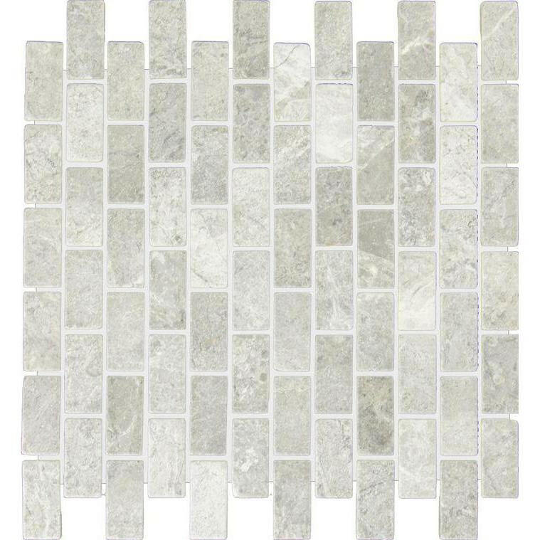 1x2 Tundra Gray (Atlantic Gray) Marble Honed Brick Mosaic Tile 1x2 Tundra Gray (Atlantic Gray) Marble Honed Brick Mosaic Tile - American Tile Depot