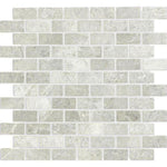 1x2 Tundra Gray (Atlantic Gray) Marble Honed Brick Mosaic Tile 1x2 Tundra Gray (Atlantic Gray) Marble Honed Brick Mosaic Tile - American Tile Depot