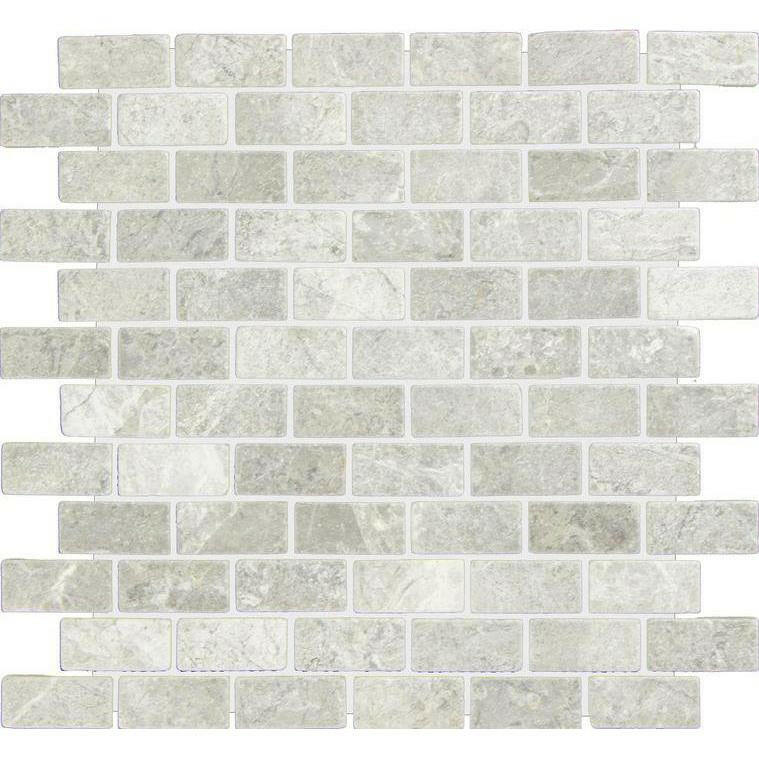 1x2 Tundra Gray (Atlantic Gray) Marble Honed Brick Mosaic Tile 1x2 Tundra Gray (Atlantic Gray) Marble Honed Brick Mosaic Tile - American Tile Depot