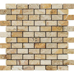 1x2 Valencia Travertine Tumbled Mosaic Tile 1x2 Valencia Travertine Tumbled Mosaic Tile - American Tile Depot