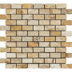 1x2 Valencia Travertine Tumbled Mosaic Tile 1x2 Valencia Travertine Tumbled Mosaic Tile - American Tile Depot
