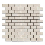 1x2 White Pearl / Botticino Marble Polished Brick Mosaic Tile 1x2 White Pearl / Botticino Marble Polished Brick Mosaic Tile - American Tile Depot