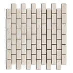 1x2 White Pearl / Botticino Marble Polished Brick Mosaic Tile 1x2 White Pearl / Botticino Marble Polished Brick Mosaic Tile - American Tile Depot