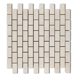 1x2 White Pearl / Botticino Marble Polished Brick Mosaic Tile 1x2 White Pearl / Botticino Marble Polished Brick Mosaic Tile - American Tile Depot