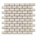 1x2 White Pearl / Botticino Marble Polished Brick Mosaic Tile 1x2 White Pearl / Botticino Marble Polished Brick Mosaic Tile - American Tile Depot