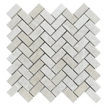 1x2 White Pearl / Botticino Marble Polished Herringbone Mosaic Tile 1x2 White Pearl / Botticino Marble Polished Herringbone Mosaic Tile - American Tile Depot