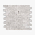 1x2 White Pearl / Botticino Marble Split-Faced Mosaic Tile 1x2 White Pearl / Botticino Marble Split-Faced Mosaic Tile - American Tile Depot