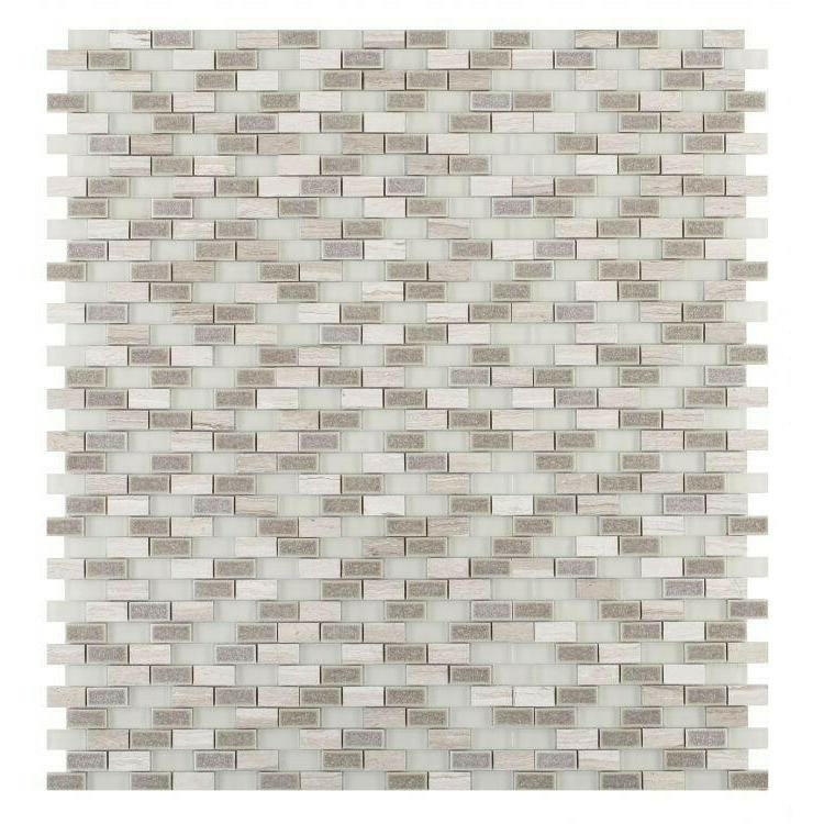 1x2 Garnet Brick Bride Mosaic Wall Tile-American Tile Depot