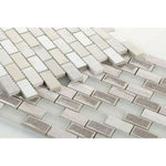 1x2 Garnet Brick Bride Mosaic Wall Tile-American Tile Depot