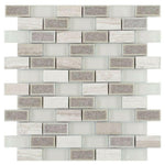 1x2 Garnet Brick Bride Mosaic Wall Tile-American Tile Depot